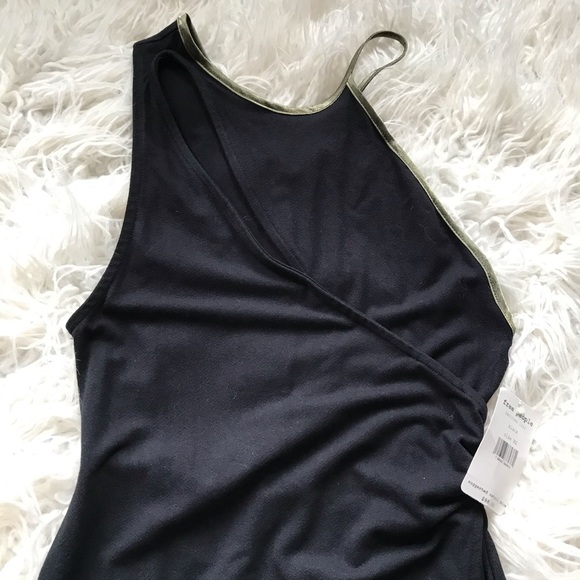 🆕Free People Toast to That Mini Dress Black Gold - Picture 4 of 8